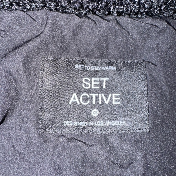 SET ACTIVE Lightweight Onyx Fleece Halfzip Black Teddy Jacket - Picture 6 of 6